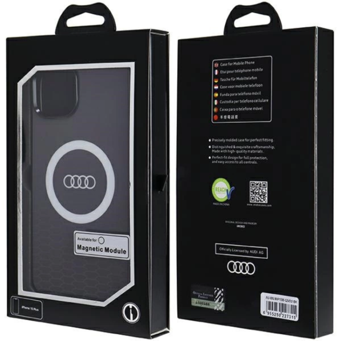 Audi - Audi iPhone 15/14 Plus Mobilskal Magsafe IML Big Logo - Svart