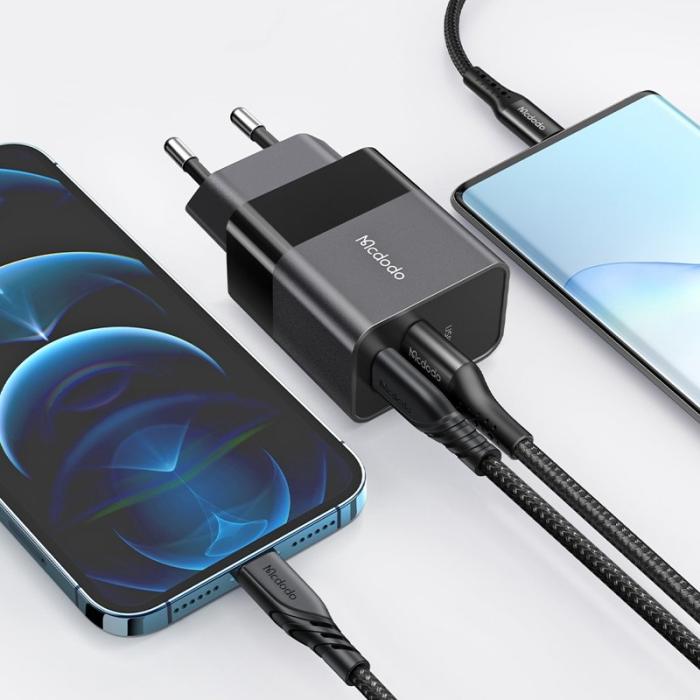 OEM - MCDODO MDD Hydrogen Series Snabbladdare 20W USB-A + Type-C - Svart
