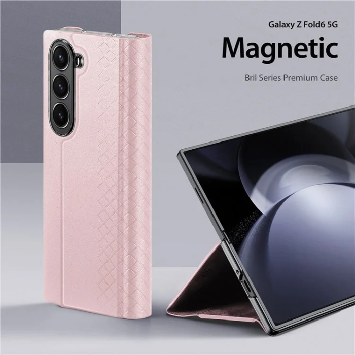 Dux Ducis - Dux Ducis Galaxy Z Fold 6 Plånboksfodral Bril Series - Rosa