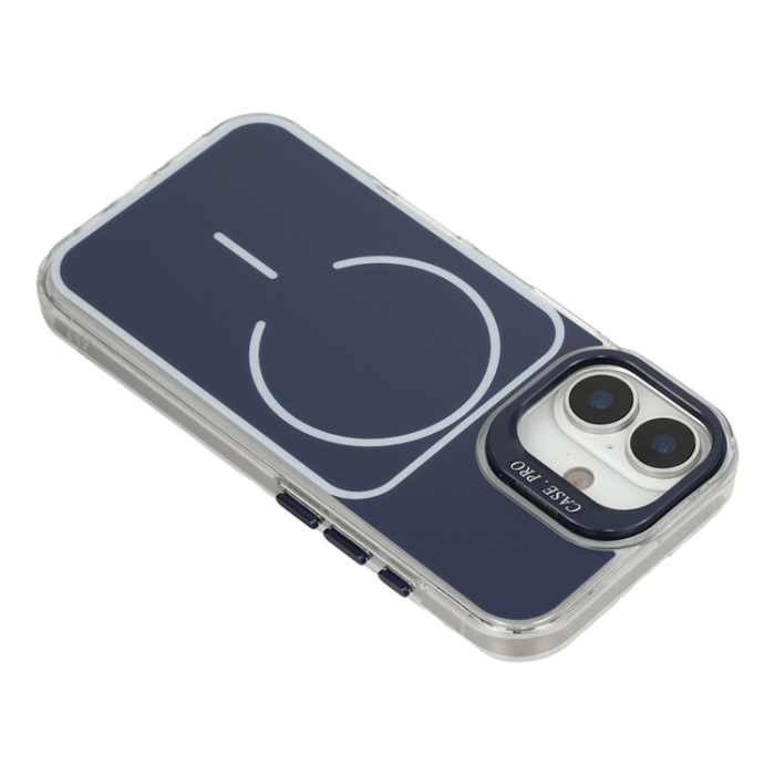 A-One Brand - iPhone 17 Mobilskal MagSafe med Matchande Handrem Lens Kickstand - Blå