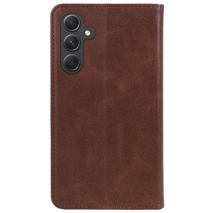 OEM - Samsung Galaxy A57 Fodral Konstläder Kalvstruktur - Brun