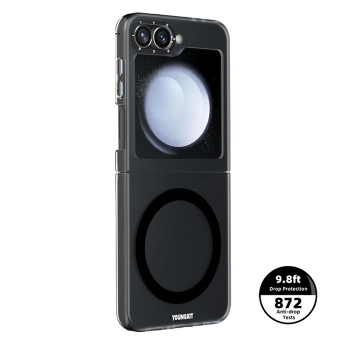 YOUNGKIT - YOUNGKIT Galaxy Z Flip 6/7 FE Mobilskal Anti-Fingerprint - Svart