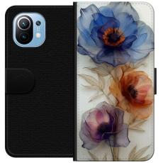 iSecrets - Pl&aring;nboksfodral till Xiaomi Mi 11 med Silkesblommor