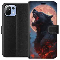 Gustaf - Pl&aring;nboksfodral till Xiaomi Mi 11 Lite med Ylande varg