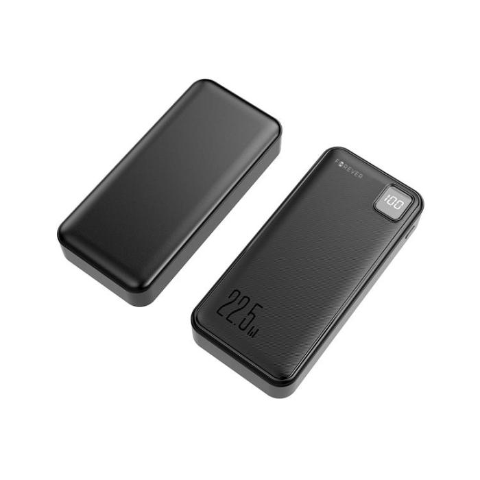 Forever - Forever Powerbank 20000mAh 22.5W PD QC - Svart