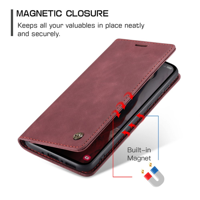 Caseme - CASEME Galaxy A56 5G Plånboksfodral 013 Series Läder - Röd