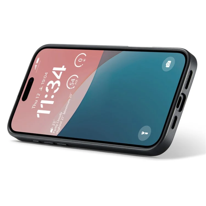 DG.MING - DG.MING iPhone 16 Plus Mobilskal Hybrid Läder - Röd