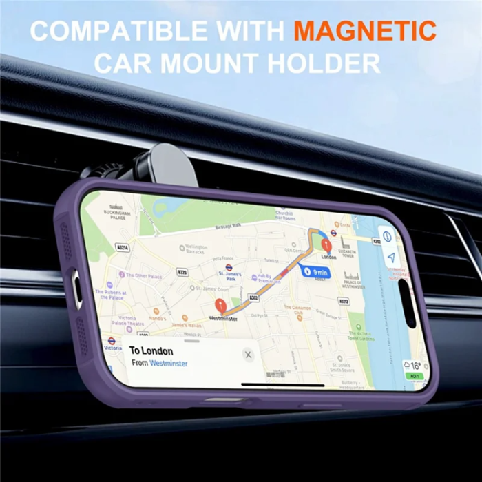 A-One Brand - iPhone 17 Pro Max Mobilskal MagSafe Kickstand TPU + PC - Lila