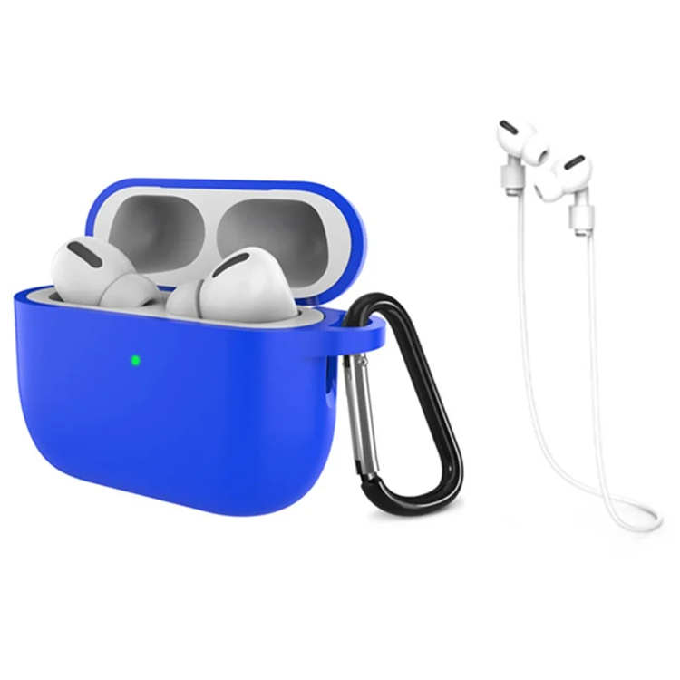 Airpods Pro 3 Mobilskal Silikon med Anti-förlorad Rem (Blå) | 2353 | AlltMobil