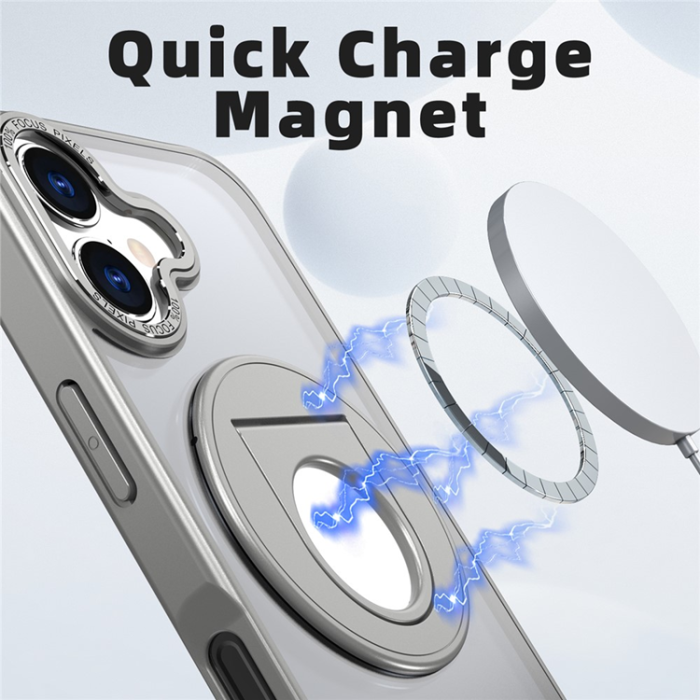 A-One Brand - iPhone 17 Mobilskal MagSafe Rotating Kickstand - Grå
