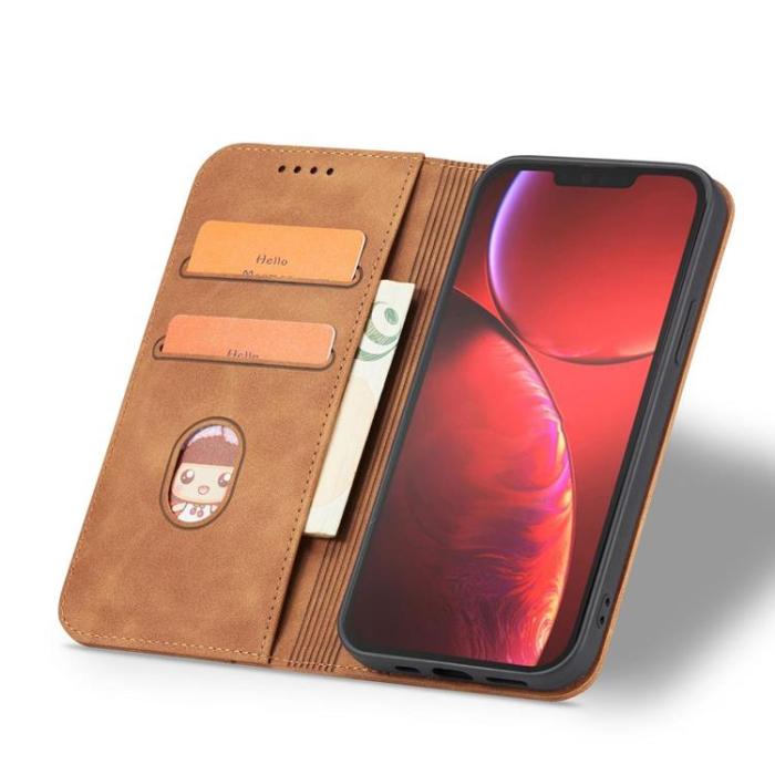 OEM - iPhone 13 Pro Plånboksfodral Magnet Fancy - Brun