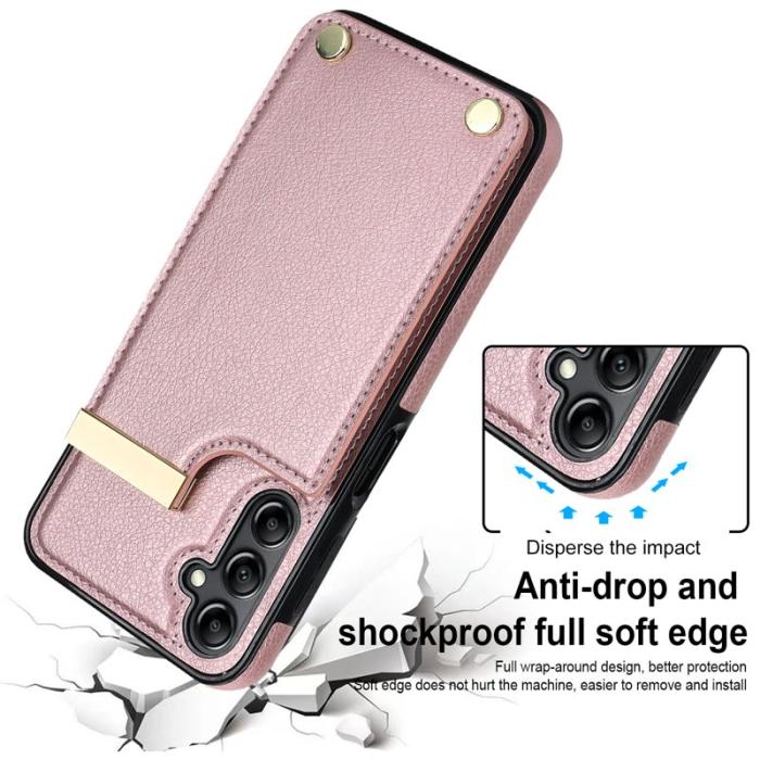 OEM - Mobilfodral för Samsung Galaxy S26 Plus TPU + Konstläder - Roséguld