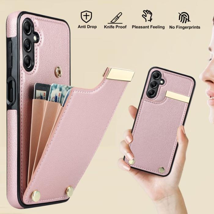 OEM - Mobilfodral för Samsung Galaxy S26 Plus TPU + Konstläder - Roséguld