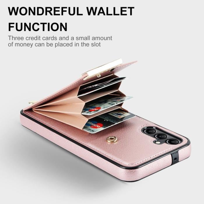 OEM - Mobilfodral för Samsung Galaxy S26 Plus TPU + Konstläder - Roséguld