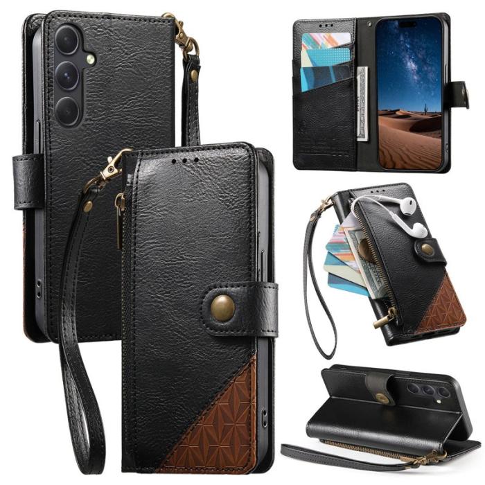 OEM - Mobilfodral för Samsung Galaxy S26 Plus TPU + Konstläder - Svart