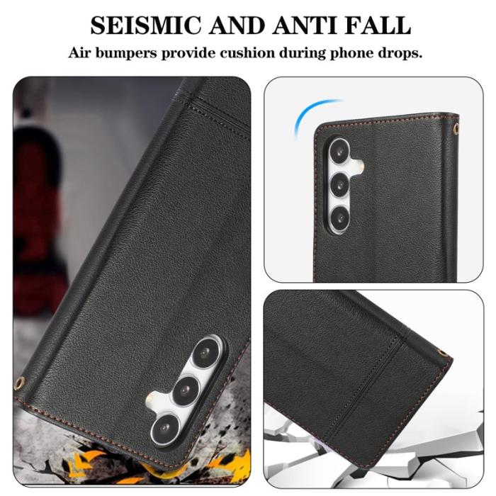 OEM - Mobilfodral för Samsung Galaxy S26 Plus TKonstläder - Svart