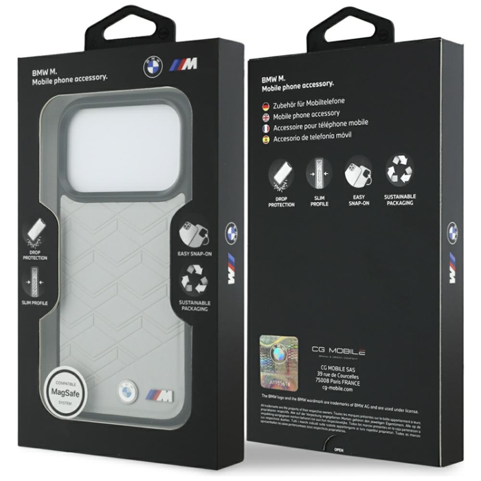 BMW - BMW Mobilskal För iPhone 17 Pro Max MagSafe M Shape Logo - Grå
