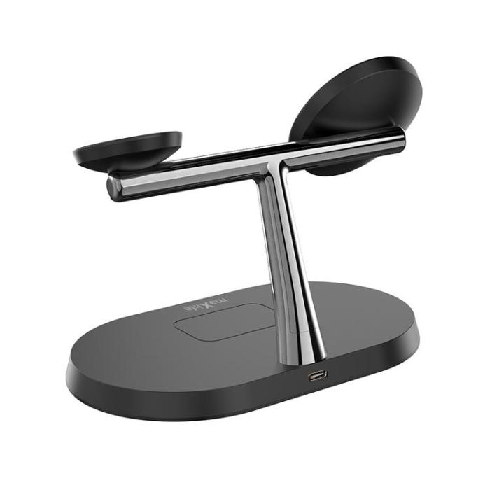 Maxlife - Maxlife 3-in-1 Trådlös Laddare Magsafe iPhone, Apple Watch, AirPods - Svart