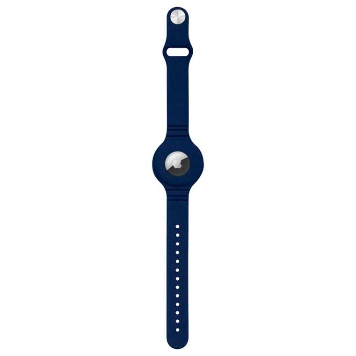 UTGATT1 - Silicone Flexible Wrist Band Apple AirTag - Marinblå