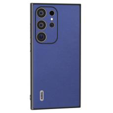 ABEEL - ABEEL Mobilskal till Samsung Galaxy S24 Ultra Texturerad L&auml;der Bl&aring;