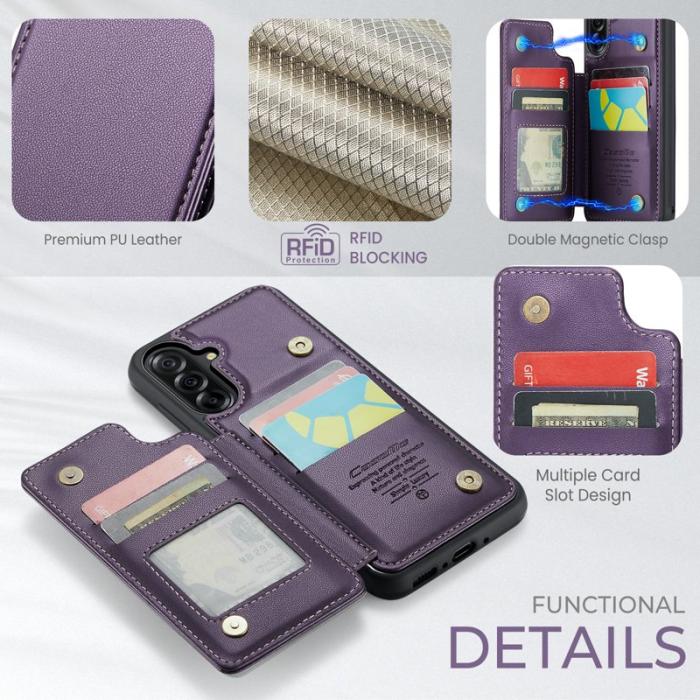 Caseme - CASEME C22 Fodral för Samsung Galaxy A17 5G/4G Lila med RFID