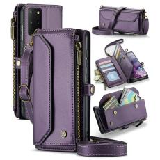Caseme - CASEME Pl&aring;nboksfodral Konstl&auml;der till Samsung Galaxy S20 Plus - Lila