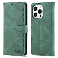 AZNS - AZNS iPhone 13 Pro Pl&aring;nboksfodral Konstl&auml;der - St&auml;llfunktion - Gr&ouml;n