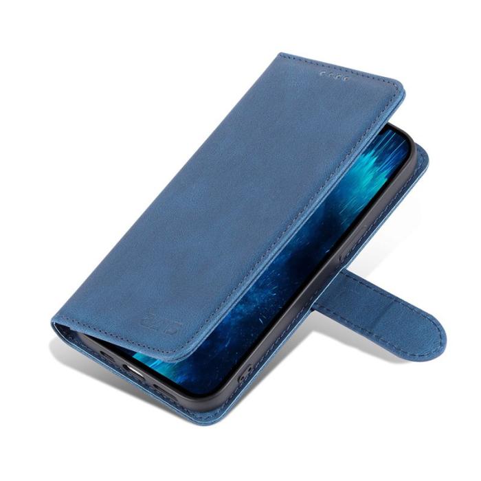 AZNS - AZNS iPhone 13 Pro Plånboksfodral Konstläder - Ställfunktion - Blå