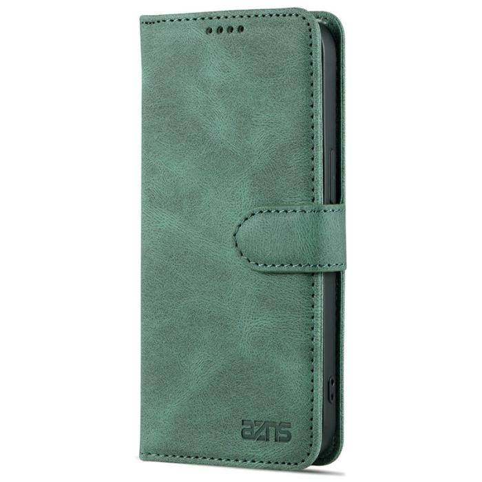 AZNS - AZNS iPhone 13 Pro Plånboksfodral Konstläder - Ställfunktion - Grön