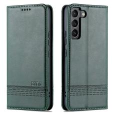 AZNS - AZNS Samsung Galaxy S22 5G Pl&aring;nboksfodral Konstl&auml;der - Gr&ouml;n