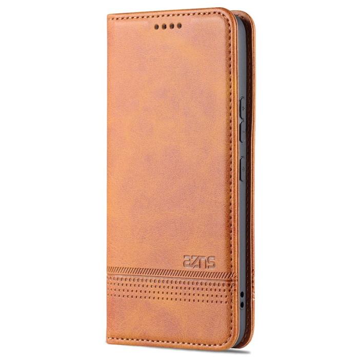 AZNS - AZNS Samsung Galaxy S22 5G Plånboksfodral Konstläder - Brun