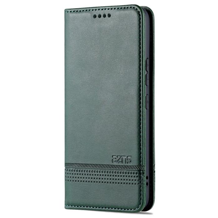 AZNS - AZNS Samsung Galaxy S22 5G Plånboksfodral Konstläder - Grön