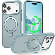 A-One Brand - iPhone 17 Pro Mobilskal MagSafe TPU+PC Kickstand - Sjöblå