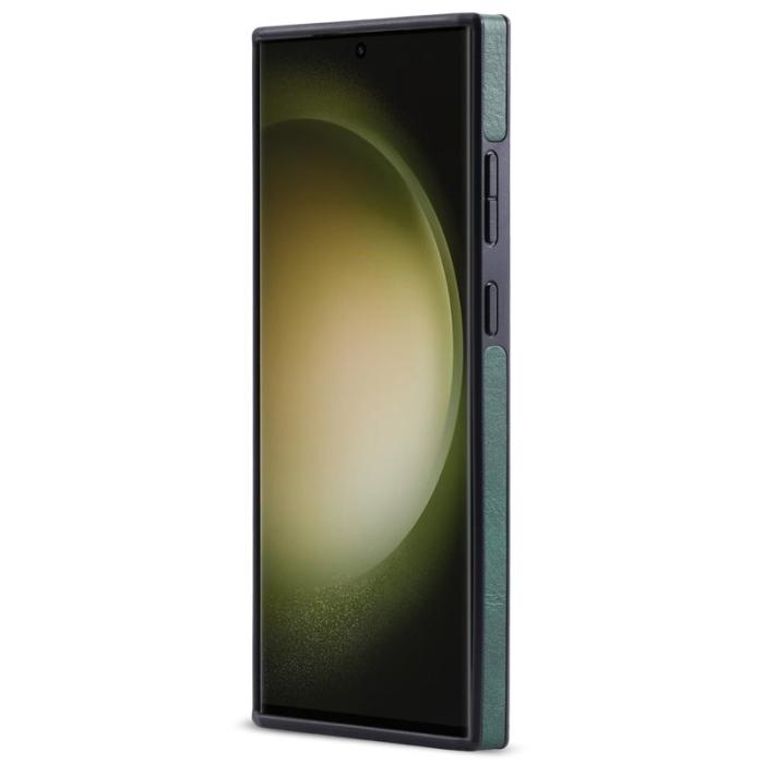 DG.MING - DG.MING Mobilskal till Samsung Galaxy S23 Ultra PU Läder+PC+TPU - Grön