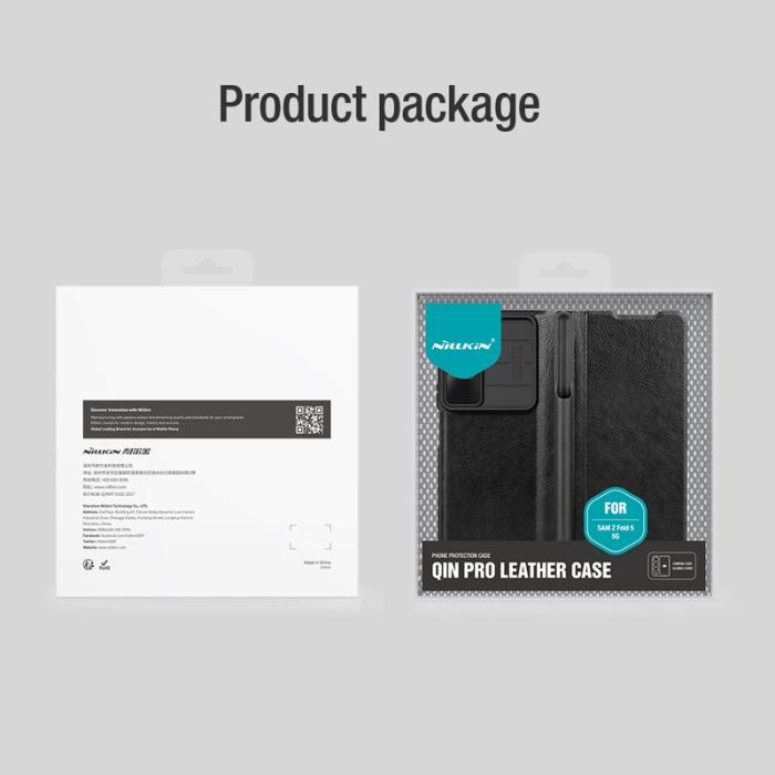 Nillkin - NILLKIN Qin Pro Series Fodral för Samsung Galaxy Z Fold5 - Svart