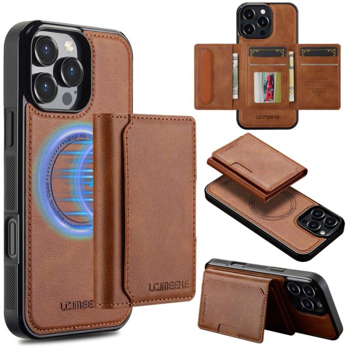 LC.imeeke - LC.IMEEKE L5 iPhone 16 Pro Fodral KonstLäder - Brun
