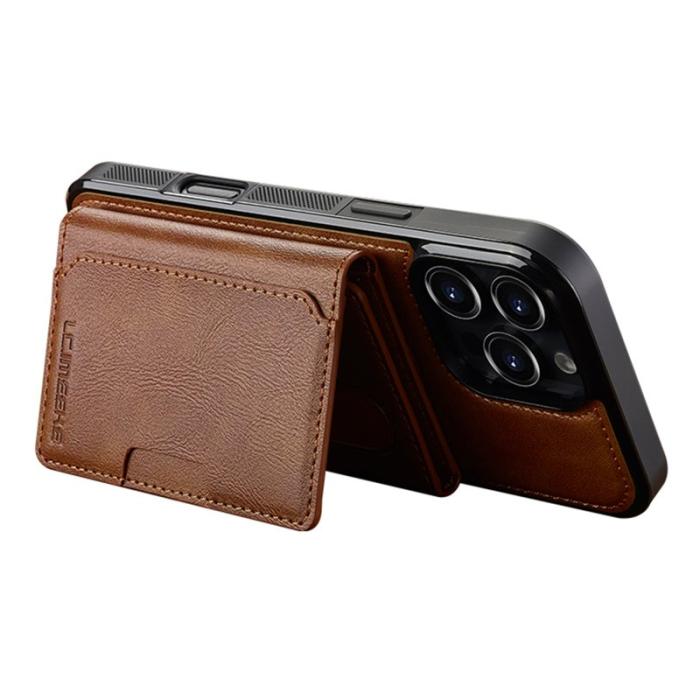 LC.imeeke - LC.IMEEKE L5 iPhone 16 Pro Fodral KonstLäder - Brun