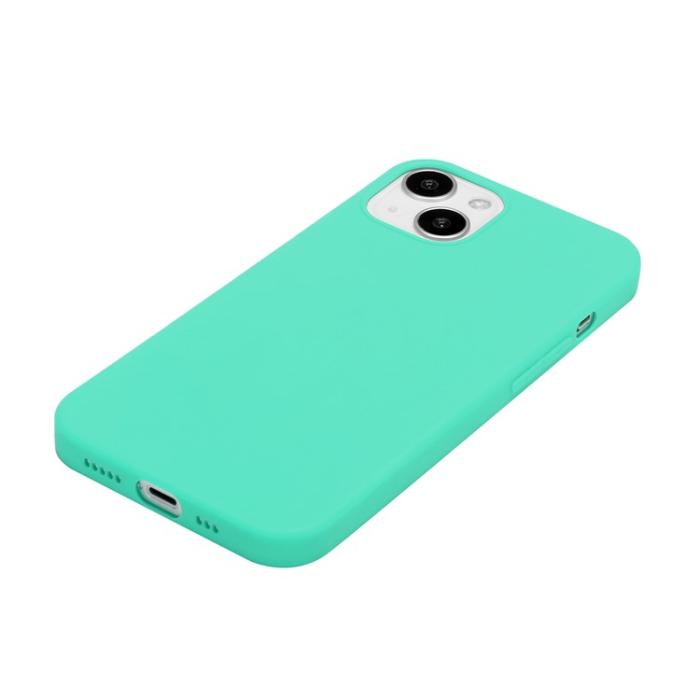 OEM - iPhone 15 Plus Mobilskal TPU Matte Slim-Fit - Cyan