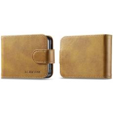 LC.imeeke - LC.IMEEKE Samsung Galaxy Z Flip7 FE Pl&aring;nboksfodral Konstl&auml;der - Gul