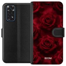 Gustaf - Pl&aring;nboksfodral till Xiaomi Redmi Note 11 med Crimson Rose