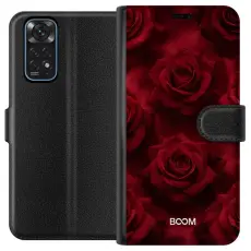 Gustaf - Pl&aring;nboksfodral till Xiaomi Redmi Note 11 med Crimson Rose