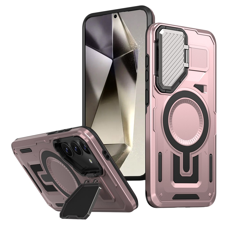 Galaxy S25/S24 Mobilskal MagSafe Kickstand - Roséguld | 2353 | AlltMobil