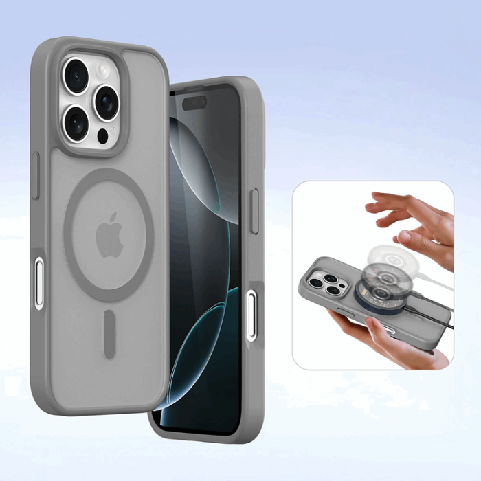 Dux Ducis - Dux Ducis iPhone 16 Pro Plånboksfodral Lawa Läder - Grå