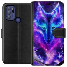 iSecrets - Plånboksfodral till Motorola Moto G60S med Neon Varg