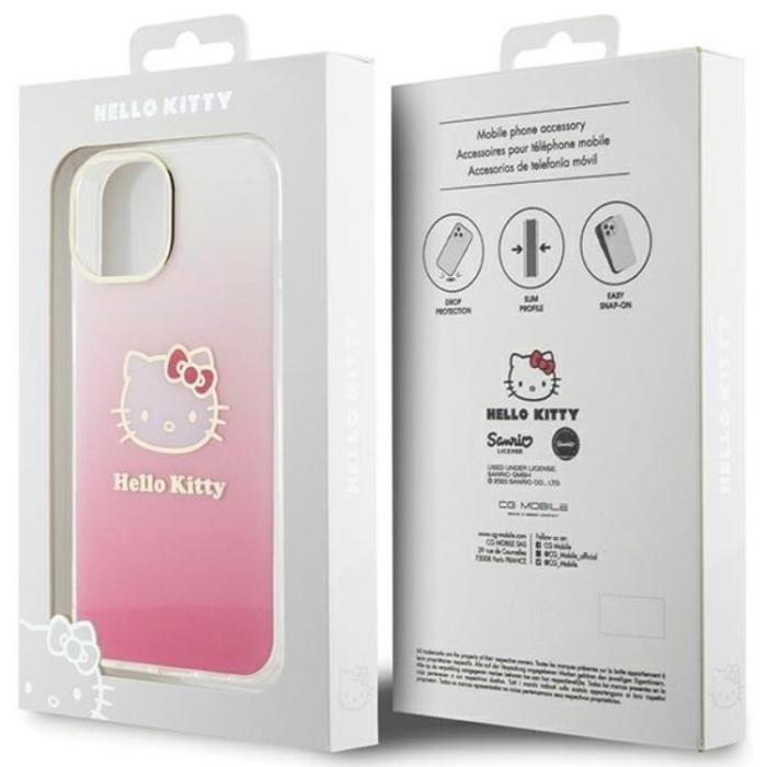 Hello Kitty - Hello Kitty iPhone 15 Mobilskal IML Gradient Electrop Kitty Head