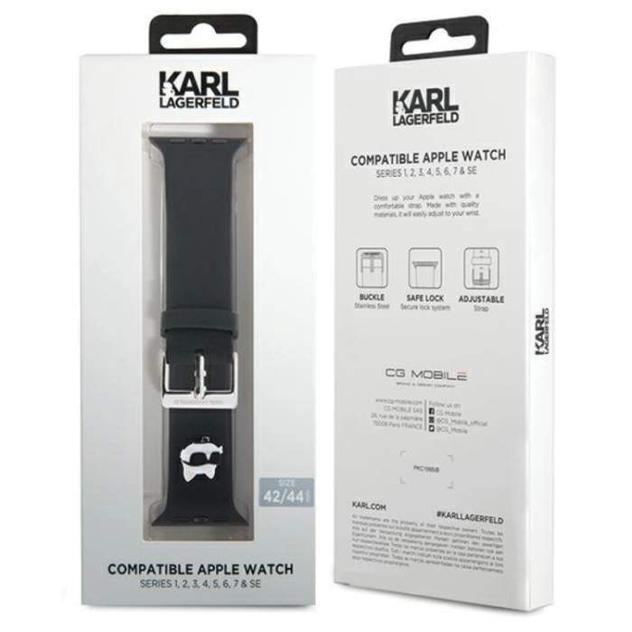 KARL LAGERFELD - Karl Lagerfeld Apple Watch (42/44/45/49mm) Armband Choupette Head