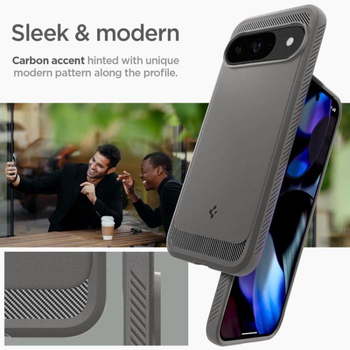 Spigen - Spigen Google Pixel 9/9 Pro Mobilskal Rugged Aromor - Grå