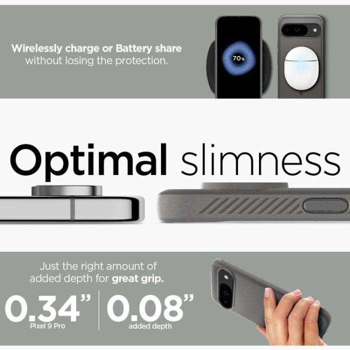 Spigen - Spigen Google Pixel 9/9 Pro Mobilskal Rugged Aromor - Grå