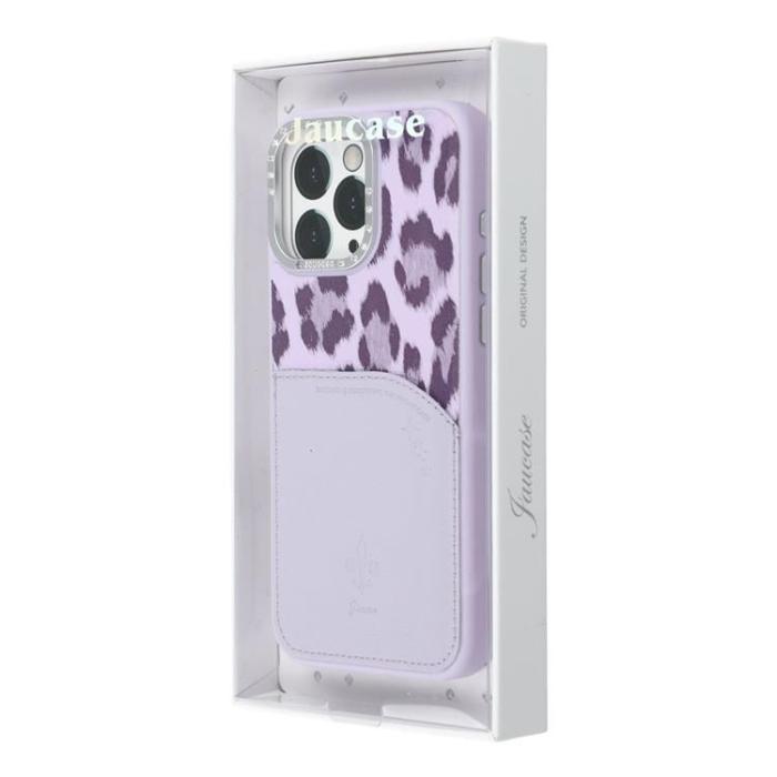 JAUCASE - JAUCASE iPhone 16 Pro Max Mobilskal MagSafe korthållare - Lila