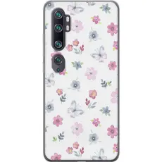 Gustaf - Mobilskal till Xiaomi Mi Note 10 med Blommor och fj&auml;rillar
